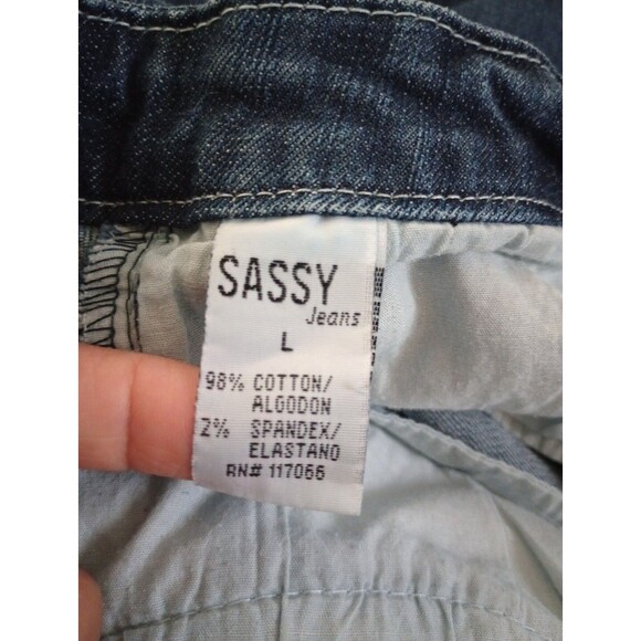 Sassy Jeans Blue Demin Skirt, Size L - Picture 5 of 7